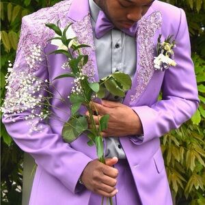 Men’s Purple/Lilac Prom Suit